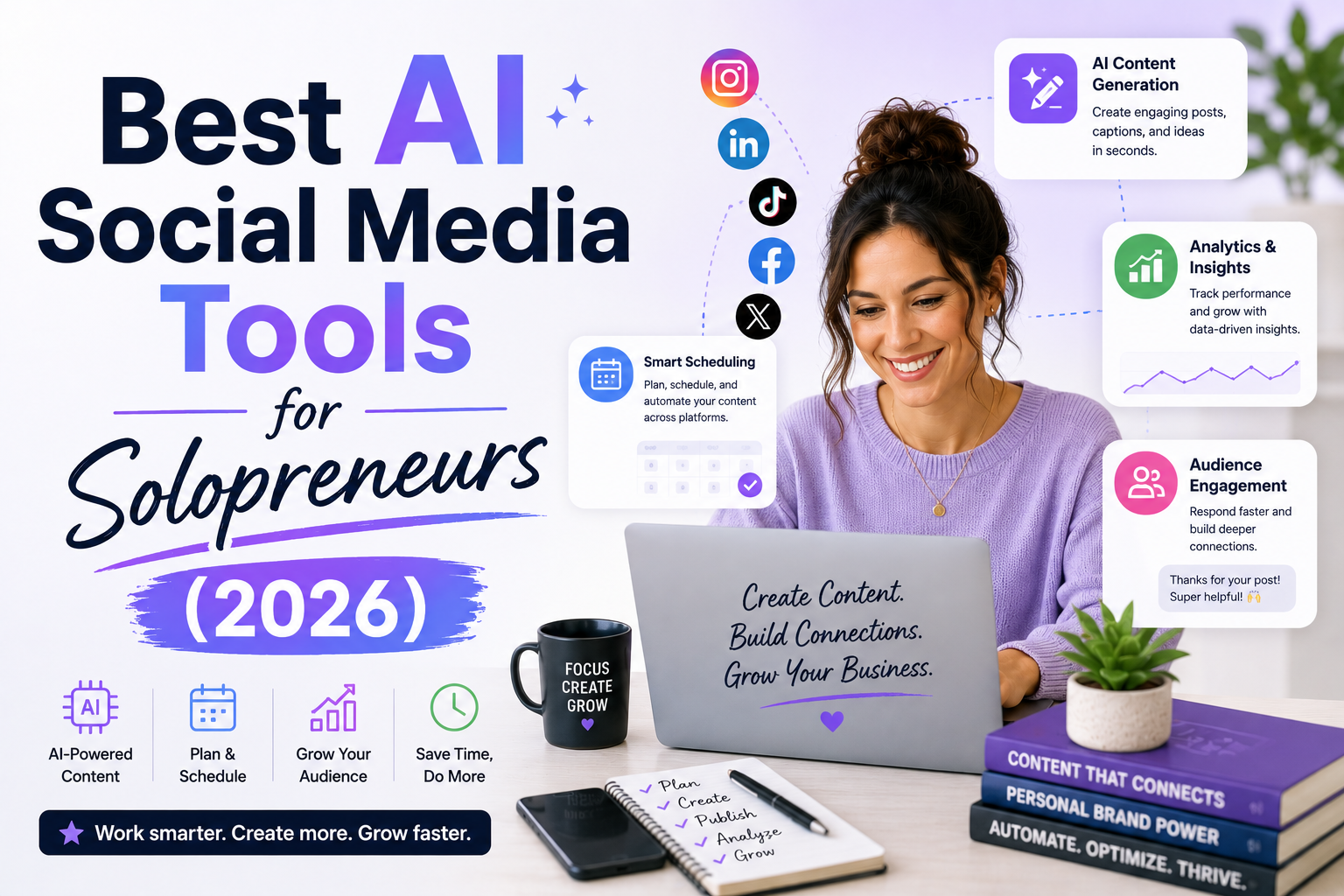 Best AI Social Media Tools for Solopreneurs (2026)
